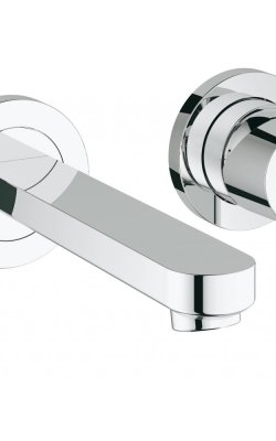 Grohe BauEdge – Μπαταρία Νιπτήρος Επιτοίχια 2 Οπών Χρωμέ