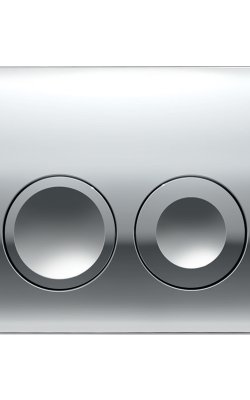 Geberit Delta25 – Πλακέτα Ενεργοποίησης Διπλής Έκπλυσης (Gloss Chrome) 