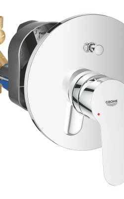  Grohe BauEdge Μίκτης Μπαταρίας Εντοιχισμού για Μπανιέρα 2 Εξόδων Ασημί- 29079000