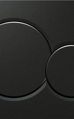 Geberit – Sigma01 Jet Black Gloss Πλακέτα Ενεργοποίησης Διπλής Έκπλυσης
