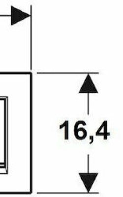  Geberit Sigma30 – Πλακέτα Ενεργοποίησης (Λευκή / Χρωμέ) διαστασεις