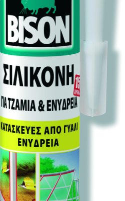 Bison Glass – Σφραγιστική Σιλικόνη Στεγανοποίησης για Γυαλί 280ml (Διάφανη) 