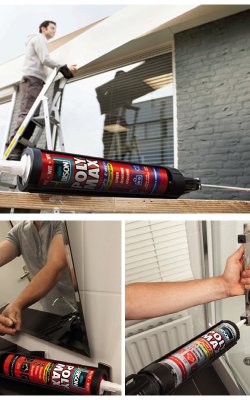  Bison Poly Max High Tack Express - Σφραγιστική Σιλικόνη Αντιμουχλική Διαφανής 285ml