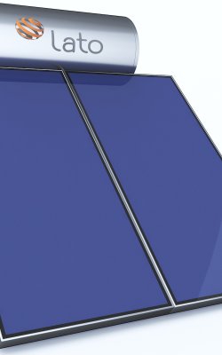  Lato Ηλιακός Θερμοσίφωνας 150L Glass Διπλής Ενέργειας με 3 τ.μ. Συλλέκτη 