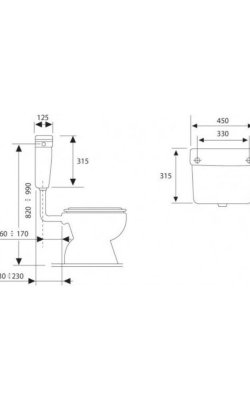 Spek Triton – Καζανάκι Τοίχου Triton με Χρωμέ Μπουτόν (10 L)
