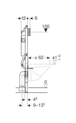 Geberit Sigma 12cm Duofix – Εντοιχιζόμενο Καζανάκι UP320 Χαμηλής Πίεσης