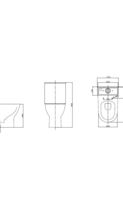 Tema Tonic – Λεκάνη Rimless Πίσω Σιφώνι με Καζανάκι & Slim Κάλυμμα Soft Close – Λευκή
