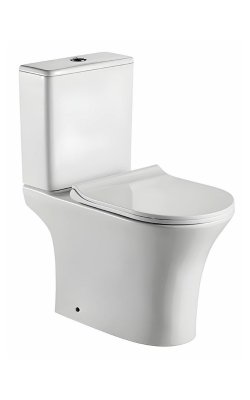 Design Ceramica – Verona Λεκάνη RIMLESS ΧΠ / Κάλυμμα Slim Soft Close & Καζανάκι Κάτω Σιφώνι