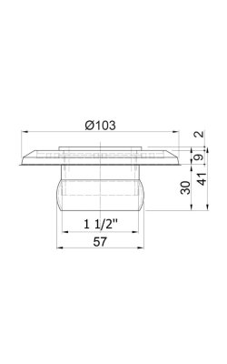 Acquasource ASI-630 (63mm) Στόμιο Σκούπας Πισίνας Μαύρο