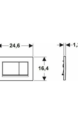  Geberit Sigma30 – Πλακέτα Ενεργοποίησης (Λευκή / Χρωμέ) διαστασεις