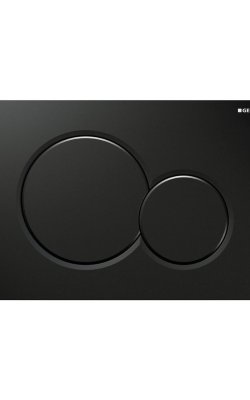 Geberit – Sigma01 Jet Black Gloss Πλακέτα Ενεργοποίησης Διπλής Έκπλυσης