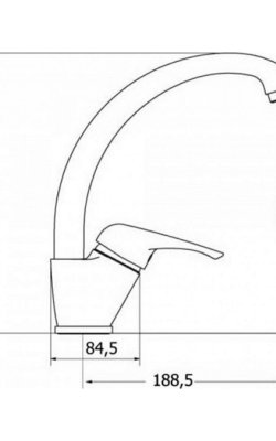 Modea Elit – Ψηλή Μπαταρία Νεροχύτη Χρωμέ  00-02020
