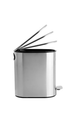  Estia Inox Καλαθάκι Μπάνιου Soft Close 5lt Ασημί (Slim) Κωδικός: 02-5542