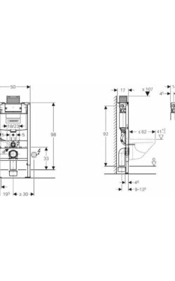  Geberit Omega Line Duofix Εντοιχιζόμενο Καζανάκι Χαμηλής Πίεσης 