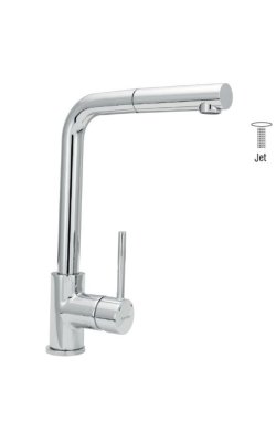  Modea Pull Out Line 00-2086 Ψηλή Μπαταρία Κουζίνας Πάγκου με Ντουζ – Ασημί 