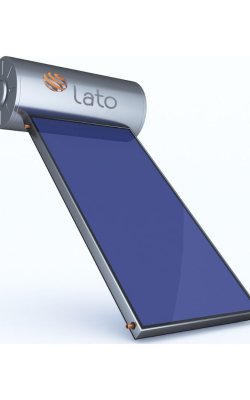  Lato Ηλιακός Θερμοσίφωνας 150L Glass Διπλής Ενέργειας με 2,5 τ.μ. Συλλέκτη