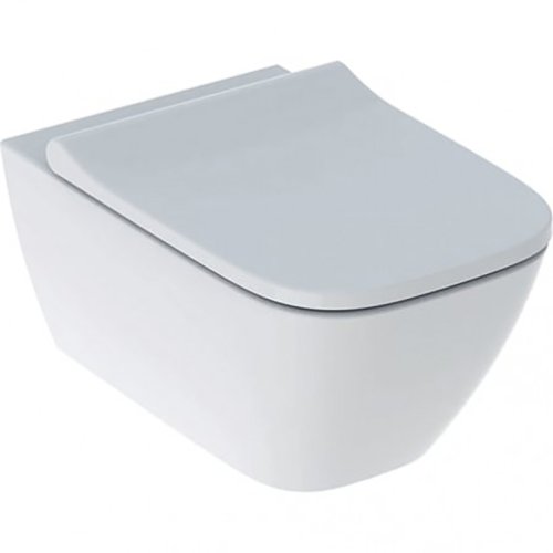 Geberit Smyle Square Λεκάνη Κρεμαστή Rimless με Κάλυμμα Soft Close Λευκή