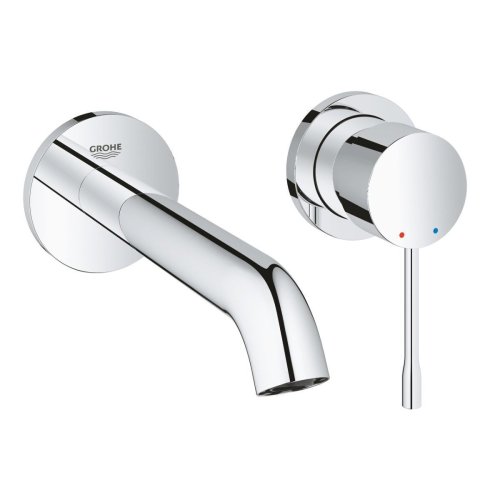 Grohe Essence Σετ Μίκτης & Στόμιο Εντοιχισμού Νιπτήρα 1 Εξόδου Ασημί 