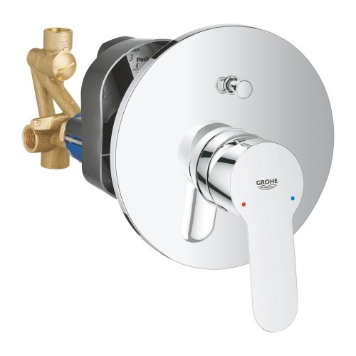  Grohe BauEdge Μίκτης Μπαταρίας Εντοιχισμού για Μπανιέρα 2 Εξόδων Ασημί- 29079000