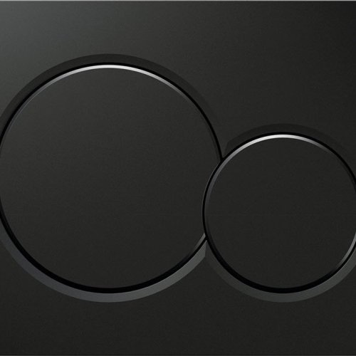 Geberit – Sigma01 Jet Black Gloss Πλακέτα Ενεργοποίησης Διπλής Έκπλυσης