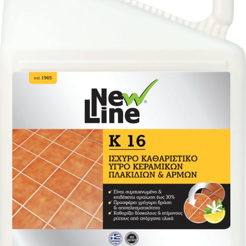 New Line K-16 – Ισχυρό Καθαριστικό Πλακιδίων & Αρμών (3 L)