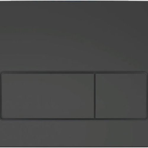 Geberit Delta 50 Πλακέτα για Καζανάκια Διπλής Λειτουργίας Μαύρη Ματ 115.119.14.1