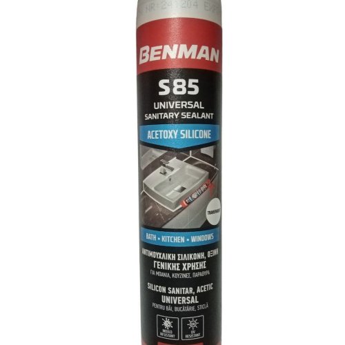 Benman Σιλικόνη S85 Λευκή (280ml)