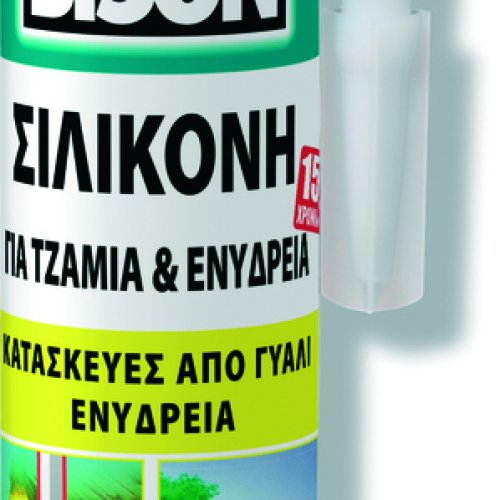 Bison Glass – Σφραγιστική Σιλικόνη Στεγανοποίησης για Γυαλί 280ml (Διάφανη) 