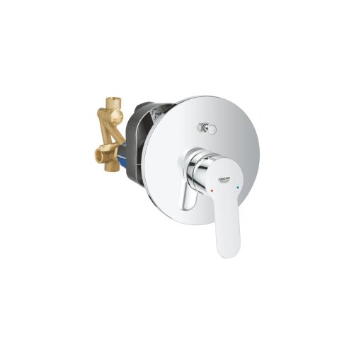 Grohe BauEdge Μίκτης Μπαταρίας Εντοιχισμού για Μπανιέρα 2 Εξόδων Ασημί
