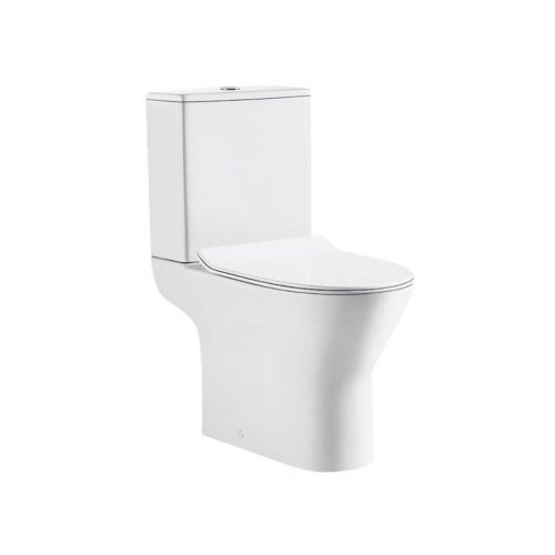 Tema Tonic – Λεκάνη Rimless Πίσω Σιφώνι με Καζανάκι & Slim Κάλυμμα Soft Close – Λευκή