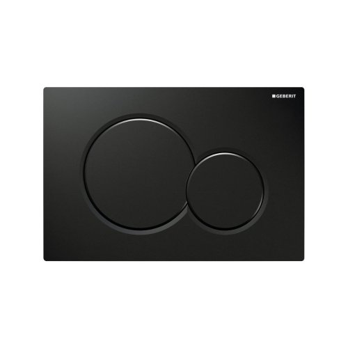Geberit – Sigma01 Jet Black Gloss Πλακέτα Ενεργοποίησης Διπλής Έκπλυσης