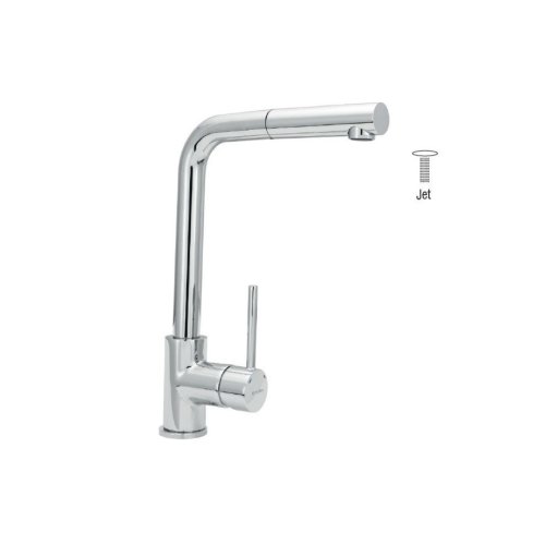  Modea Pull Out Line 00-2086 Ψηλή Μπαταρία Κουζίνας Πάγκου με Ντουζ – Ασημί 