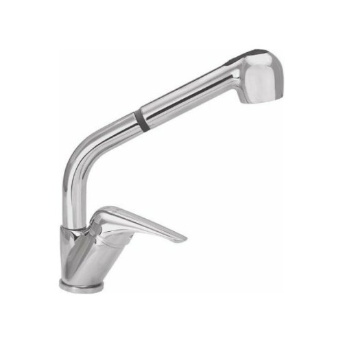 Modea Pull Out Elit Ψηλή Μπαταρία Κουζίνας Πάγκου με Ντουζ & Σπιράλ – Ασημί 