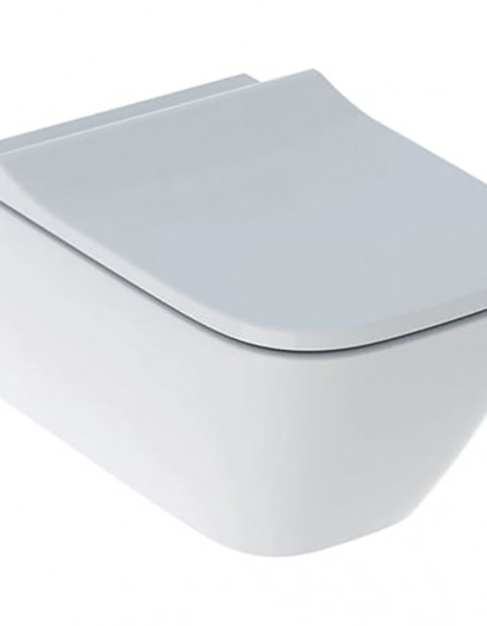 Geberit Smyle Square Λεκάνη Κρεμαστή Rimless με Κάλυμμα Soft Close Λευκή