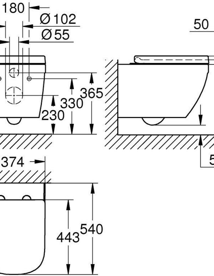Grohe – Λεκάνη Κρεμαστή Euro Ceramic (Rimless, με κάλυμμα Soft-Close)