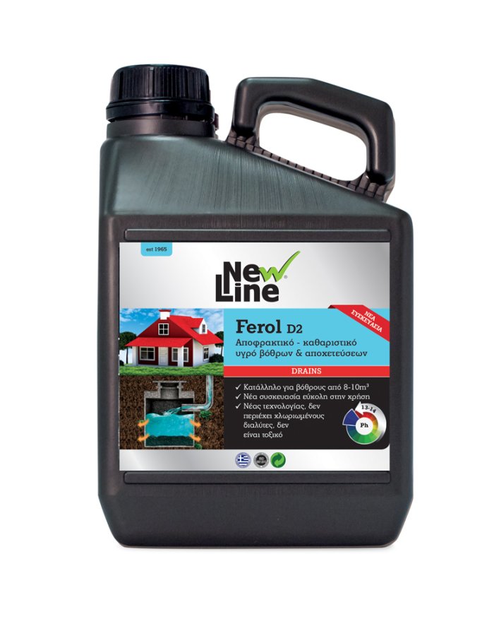 New Line Ferol D2 – Αποφρακτικό & Καθαριστικό Υγρό Βόθρων & Αποχετεύσεων (5 L) 