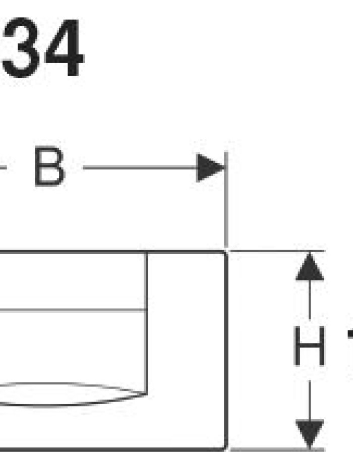  Geberit 200F – Πλακέτα Ενεργοποίησης Σταθερής Έκπλυσης (Ματ Χρωμέ) diastaseis