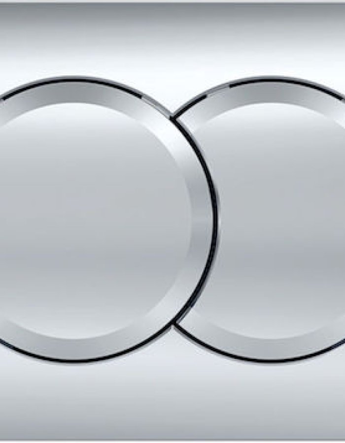 Geberit – Πλακέτα Ενεργοποίησης Διπλής Έκπλυσης Delta01 (Gloss Chrome)