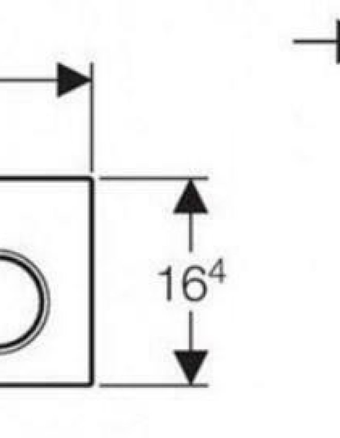 Geberit Sigma01 - Πλακέτα Ενεργοποίησης Διπλής Έκπλυσης (Gloss Chrome) διαστασεις 