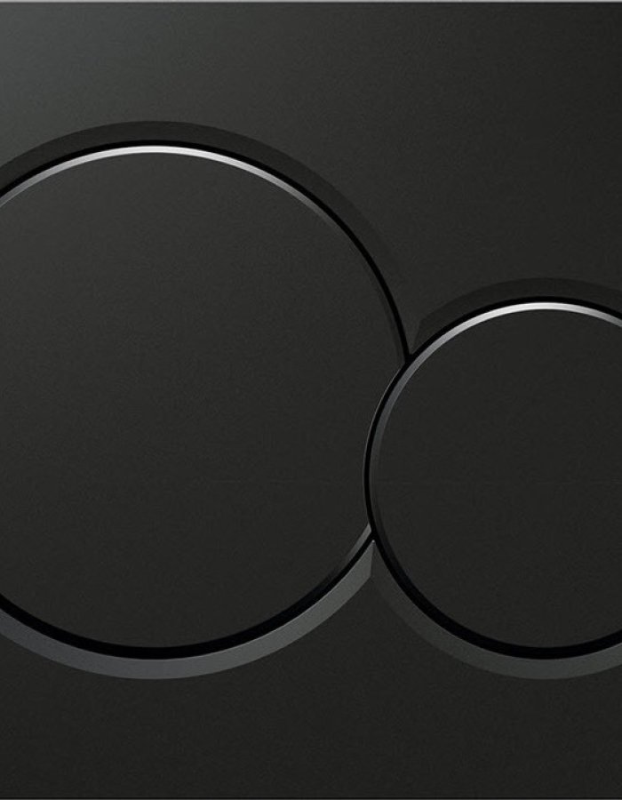 Geberit – Sigma01 Jet Black Gloss Πλακέτα Ενεργοποίησης Διπλής Έκπλυσης