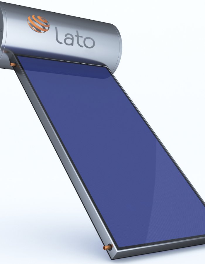  Lato Ηλιακός Θερμοσίφωνας 150L Glass Διπλής Ενέργειας με 2,5 τ.μ. Συλλέκτη