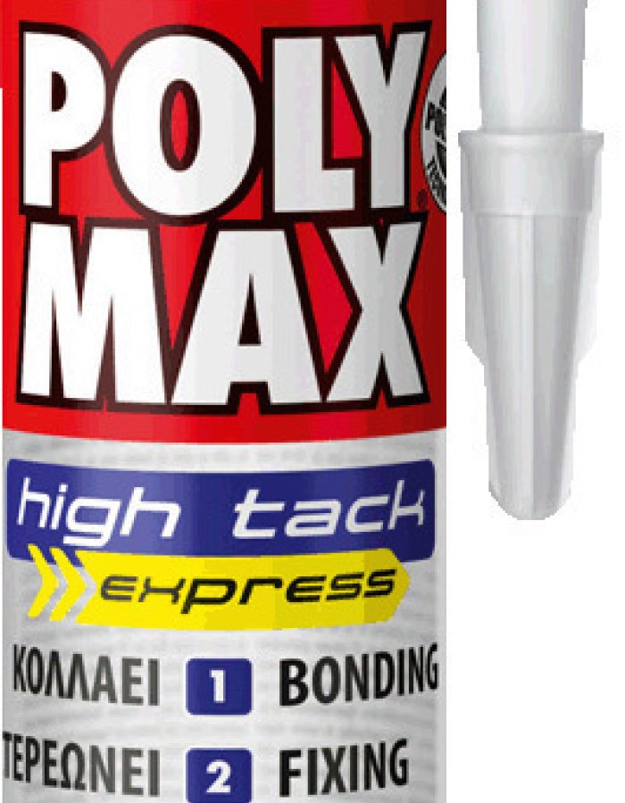  Bison Poly Max High Tack Express - Σφραγιστική Σιλικόνη Αντιμουχλική Διαφανής 285ml
