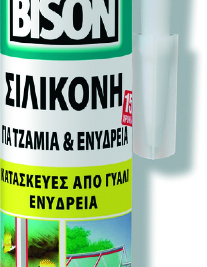 Bison Glass – Σφραγιστική Σιλικόνη Στεγανοποίησης για Γυαλί 280ml (Διάφανη) 