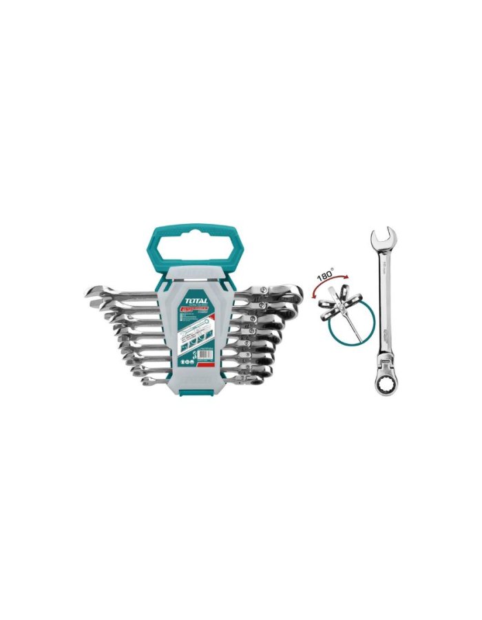 Total THT102RK586 – Σετ Γερμανοπολύγωνα Καστάνιας με Σπαστή Κεφαλή 8 τεμαχίων 