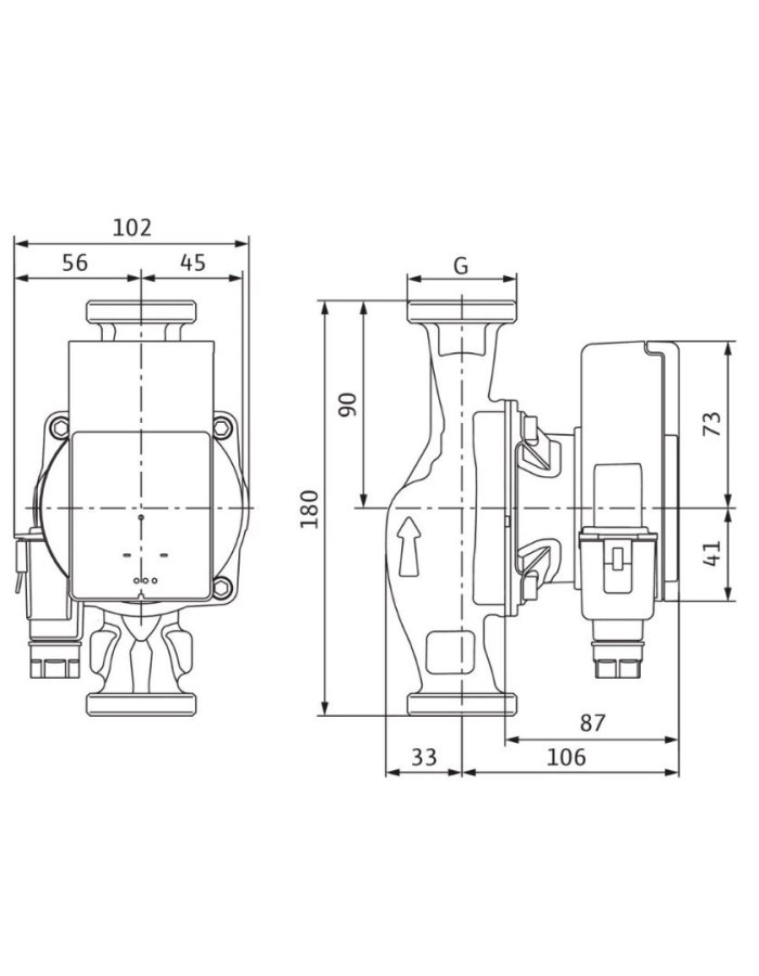 Wilo Atmos 30/8 Ηλεκτρονικός Κυκλοφορητής Θέρμανσης / Κλιματισμού – 180 mm 