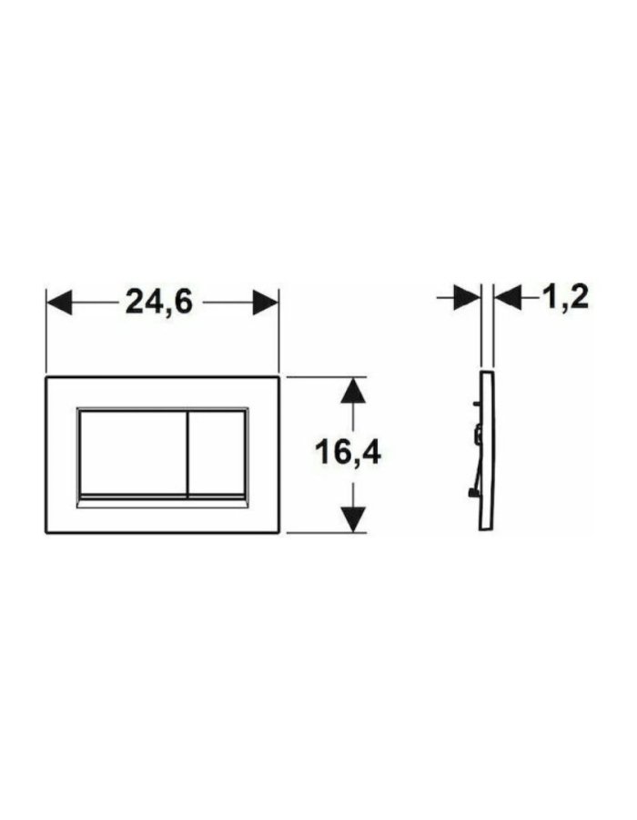  Geberit Sigma30 – Πλακέτα Ενεργοποίησης (Λευκή / Χρωμέ) διαστασεις