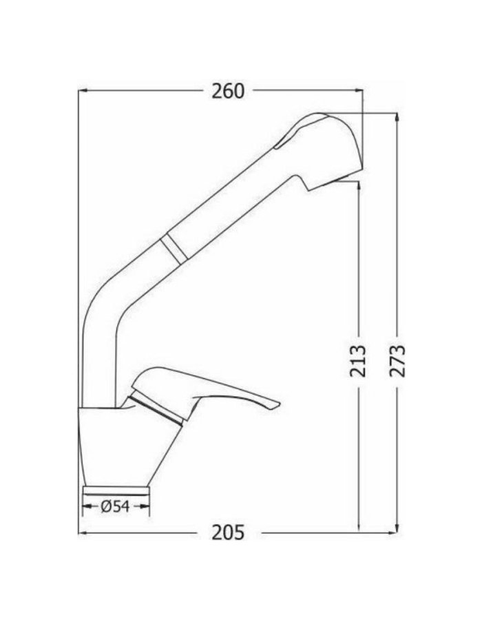 Modea Pull Out Elit Ψηλή Μπαταρία Κουζίνας Πάγκου με Ντουζ & Σπιράλ – Ασημί 