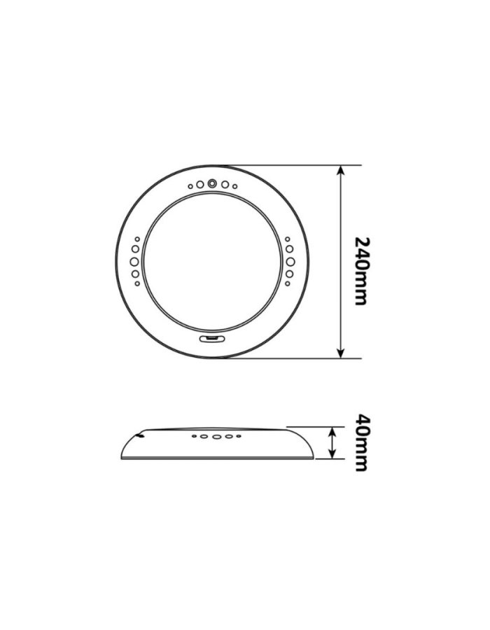 Acqua Source Φωτιστικό Πισίνας LED FLAT Ø24cm – 25W Ψυχρό Λευκό 6400K (351 LEDs) 